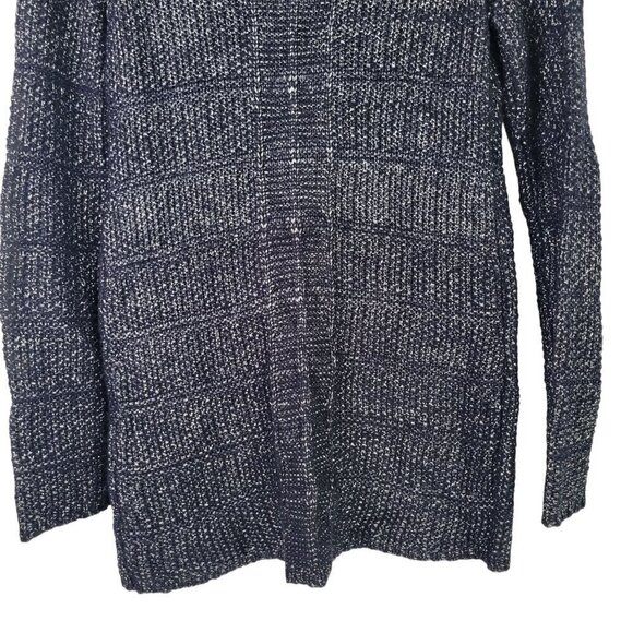 White House Black Market Women's Navy, Silver Metallic Long Tunic Sweater Size S - Picture 11 of 11